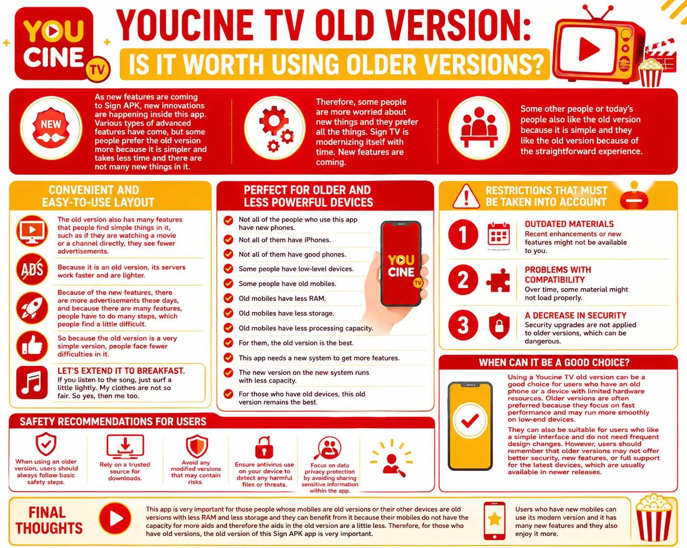 Youcine TV Versão Antiga: Vale a pena usar versões antigas?