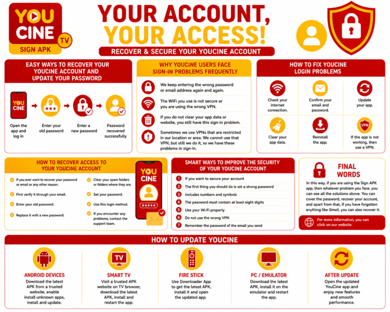Como resolver problemas de login na conta YouCine e recuperar o acesso.