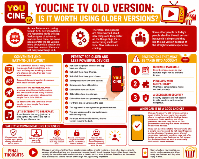 Youcine TV Versão Antiga: Vale a pena usar versões antigas?